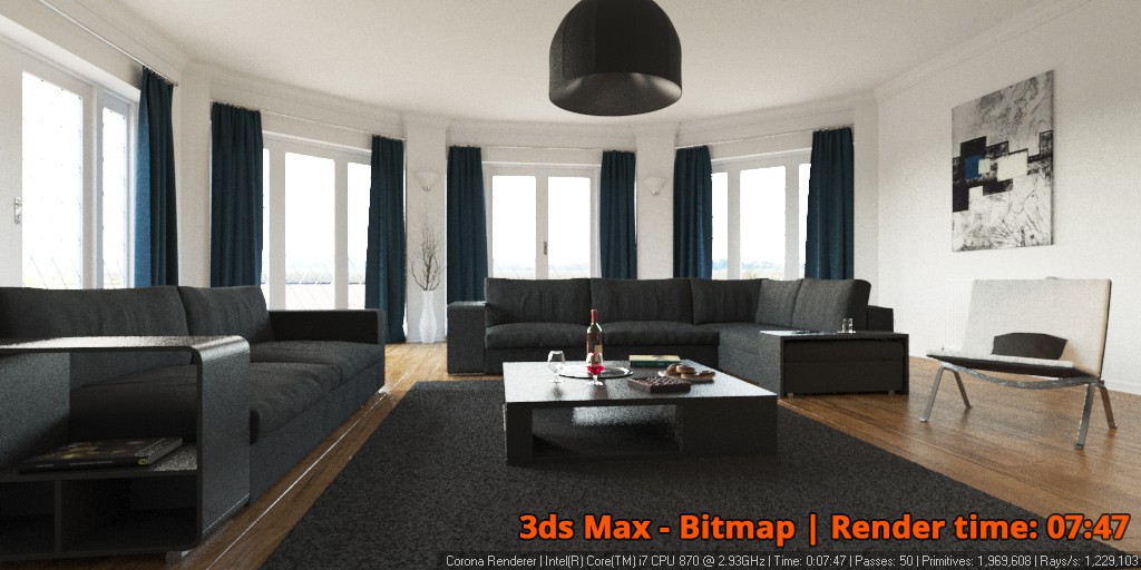 Corona Renderer - 3ds Max Bitmap - interior