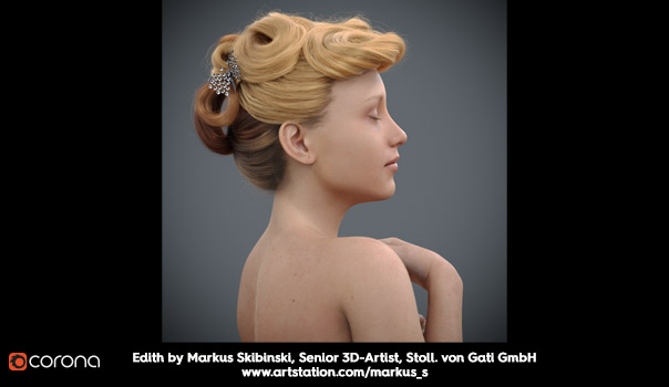 Corona Hair, Skin and Dispersion - Markus Skibinski, Senior 3D-Artist, Stoll. von Gati GmbH - www.artstation.com/markus_s